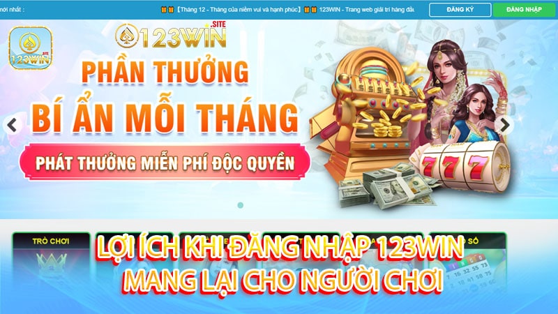 Lợi ích khi đăng nhập 123win mang lại cho người chơi